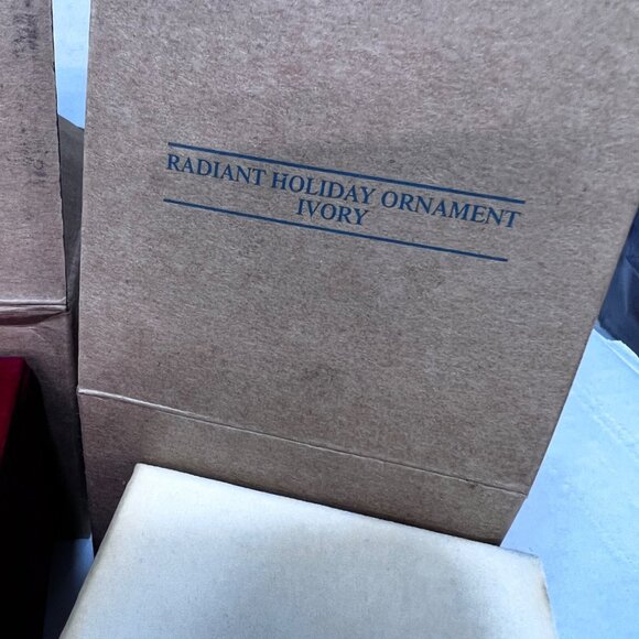 Radiant Holiday Ornament Set - Angel Ruby & Ivory Baubles With Tassels Velvet & - Picture 5 of 5